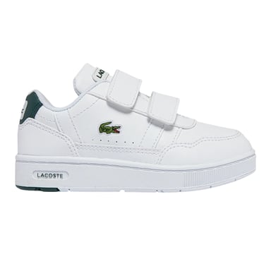 Lacoste Kinder T-Clip Touch Fastening Trainers (Wit, Groen)