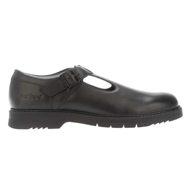 Kickers Dames/Dames Finley Leren T-Bar Schoenen (Zwart)