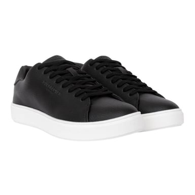 Duck and Cover Mens Kremes Leather-Look PU Trainers (Black)