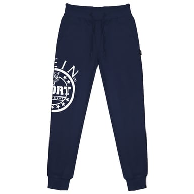 Plein Sport Equipment Circulair Logo Marineblauwe joggingbroek