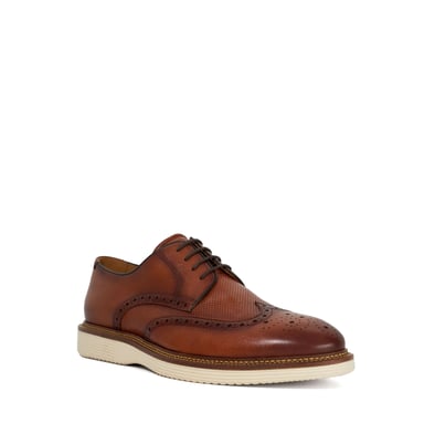 Dune Mannen Benidictus - Nubuck Veterschoenen met Brogue-details