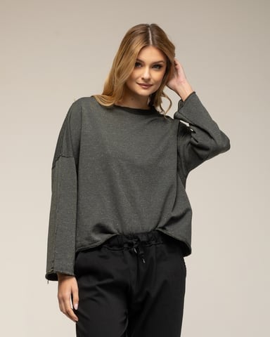 Sudadera oversize de manga larga
