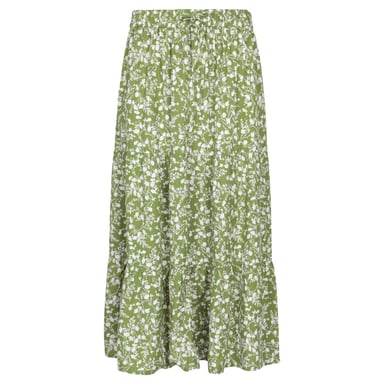 Mountain Warehouse Womens/Ladies Palermo Tiered Midi Skirt (Green)