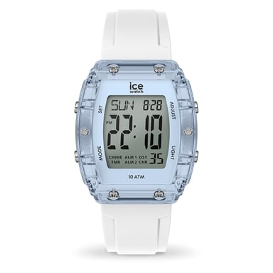 Ice Watch Ice Digit Boliday - White - Clear Blue Unisex Horloge Wit 024567