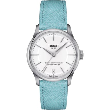 Tissot T-classic Chemin Des Tourelles Powermatic 80 Dames Horloge Blauw T1392071601100