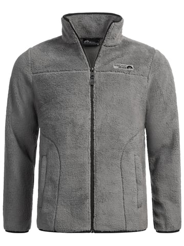 Arctic Seven Men's Sherpa Fleece Jacket – Warm Outdoor Jacket with Zipper – Dark Grey