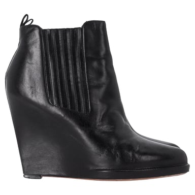 Givenchy kilboots i svart läder