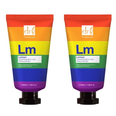 Dr Botanicals Pride Edition Lemon Superfood All-In-One Rescue Butter 50ml x 2 Duo Pack