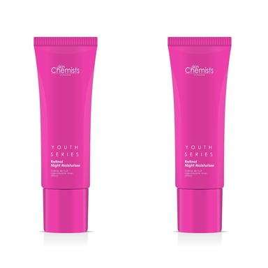 skinChemists Youth Series Retinol & Bakuchiol Night Moisturiser 50ml x 2 Duo Pack