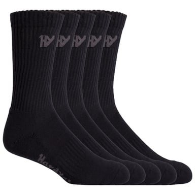 Hard Yakka Crew Katoenen Unisex Volwassenen Zwarte Werk Sokken