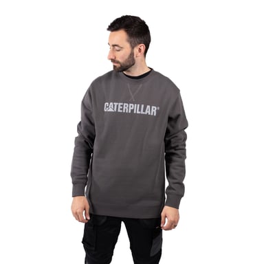 Caterpillar Midweight Crewneck Katoenen Heren Grijze Sweatshirt