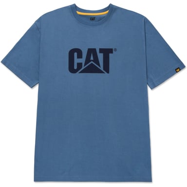 Caterpillar Merkenlogo Katoenen Heren Blauwe T-shirt