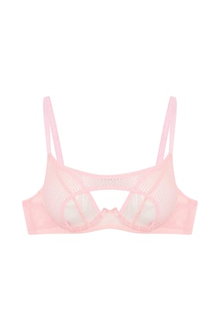 Hustler Greta Cut Out Fishnet Bra