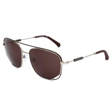 Calvin Klein Jeans Polycarbonate Brown Sunglasses