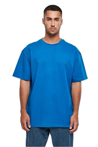 Zwaar oversized T-shirt - Kobaltblauw