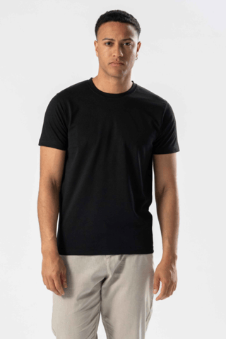 Normaal T-shirt - Zwart
