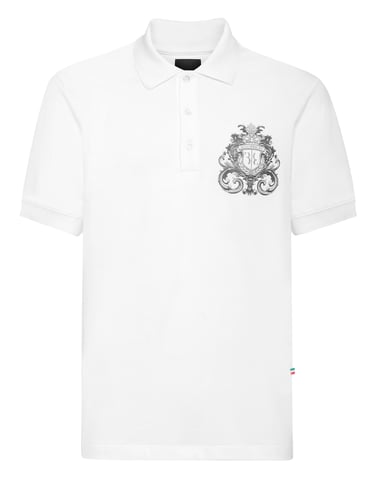 Pikétröja med löstagbar logotyp, barock