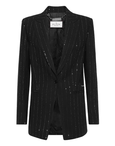 Paillettes boyfriend fit blazer