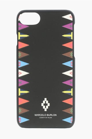 embossed printed FLAGS SIDES 7 Iphone case in Black