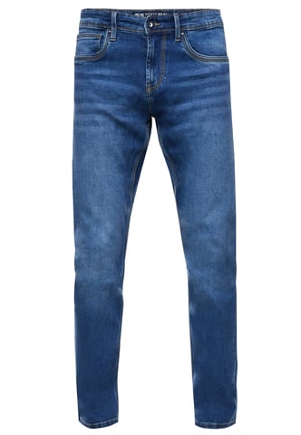 Royal Blue Used Jeans Pants "MELVIN" Slim Fit Cotton-Stretch