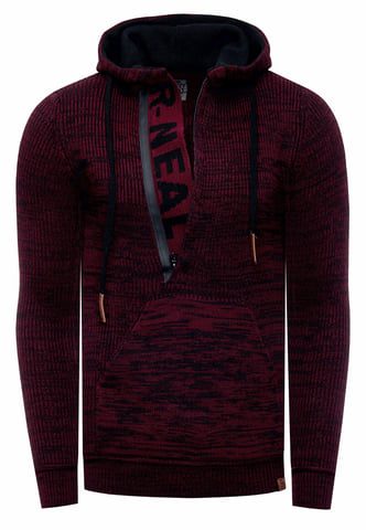 1/2 Zip Chunky Knit Slim Fit Hoodie