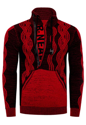 1/2 Zip Pullover in Contrast Design