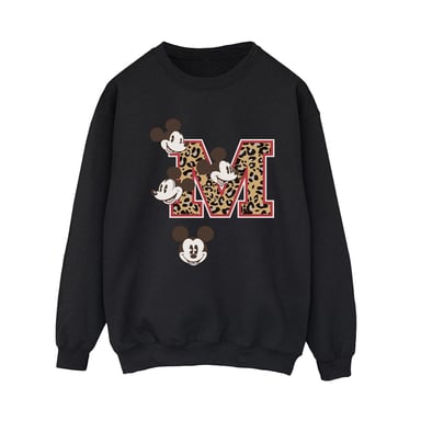 Disney Dames/Dames Mickey Mouse M Faces Sweatshirt (Zwart)