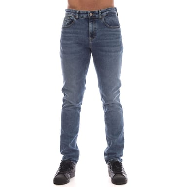 Men's Tommy Hilfiger Scanton Flag Embroidery Slim-Fit Jeans in Blue