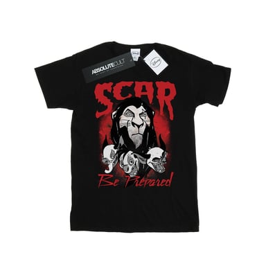 Disney Mens The Lion King Scar Be Prepared T-Shirt (Black)