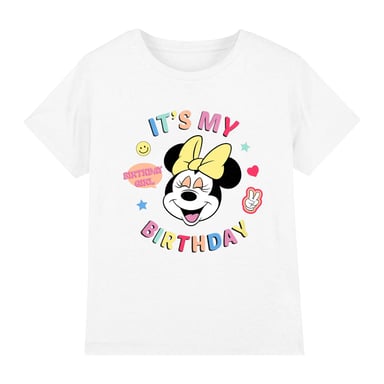 Disney Childrens/Kids It´s My Birthday Minnie Mouse T-Shirt (White)