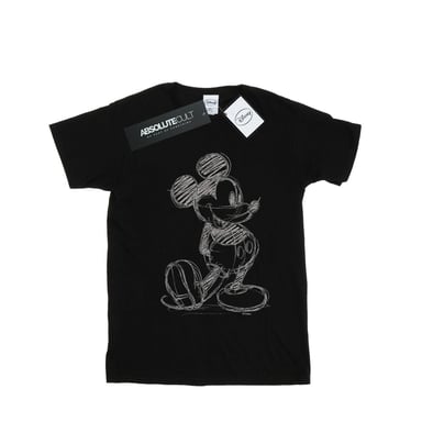 Disney Boys Mickey Mouse Sketch Kick T-Shirt (Black)