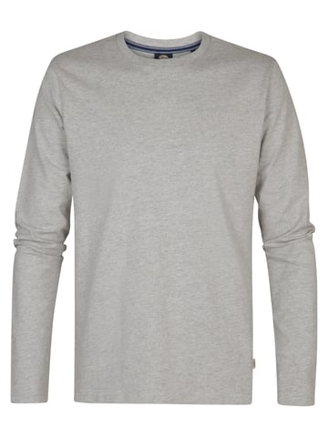 Petrol Industries - Logo Long-sleeved T-shirt Dolphinpark Men - Light Grey Melee