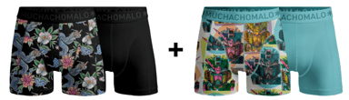 Muchachomalo - 2-pack + 2-pack Boxershorts Men - Combi deal