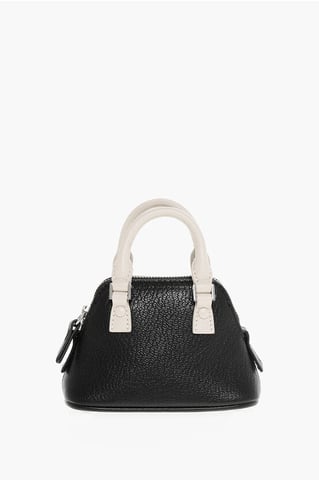 MM11 Two-Tone leren 5AC minitas in zwart en wit