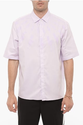 Short Sleeved FAIRISLE THUNDERBOLT Shirt in Violet