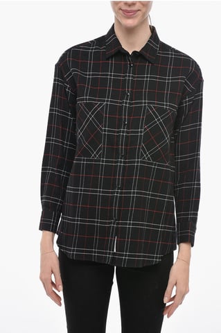 Tartan FLANNEL overhemd in zwart