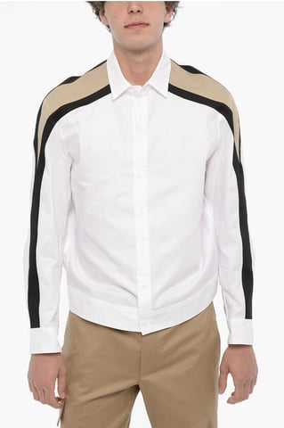 Piquet Cotton BOMBER MODERNIST Shirt in White