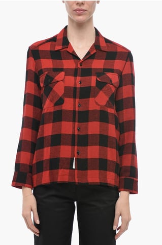 Checkered FLUID CHAMOIS Camicia in Red