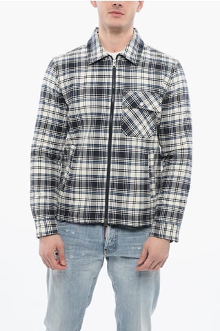 Padded Checkered TIMBER Overshirt in Blue