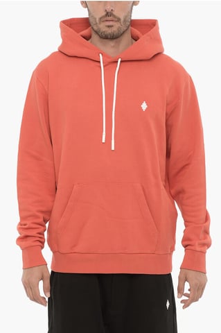 Brushed Cotton Hoodie in Orange