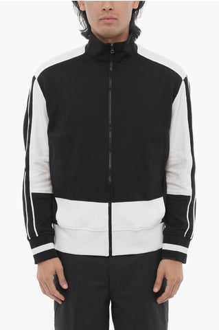 Two-Tone SPORT MODERNIST Sweatshirt with Zip in Black & White