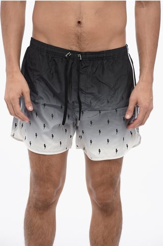 SCREEN PRINT ALL-OVER BOLT SWIM SHORTS