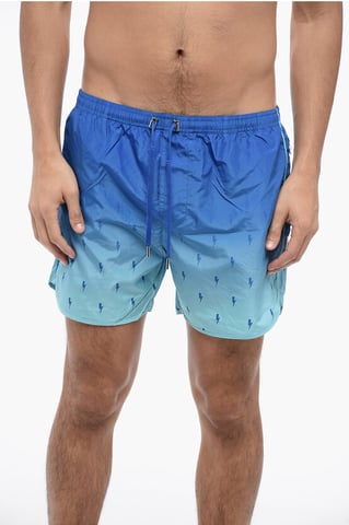 SCREEN PRINT ALL-OVER BOLT SWIM SHORTS