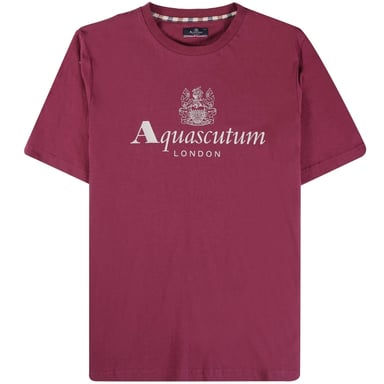 Aquascutum Active Stor Logo Vinröd T-shirt