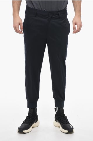 Low-Rise Slim Fit JACK Pants with Cuffs in Blue