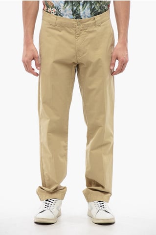 High Waisted Chino Pants in Beige