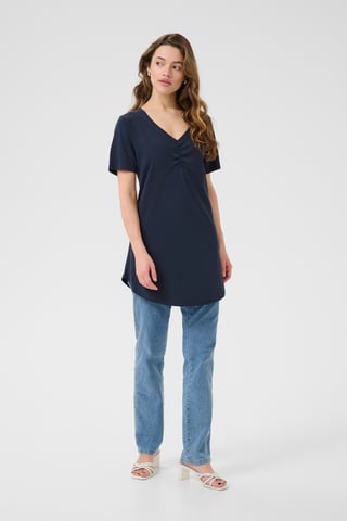 Gebreide tuniek A-shape blue navy