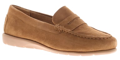 Hush Puppies Dames Instappers Shelby Suede Wedges Lederen Instap Tan