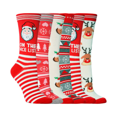 Dames Feestelijke Voetjes Kerst Novelty Sokken