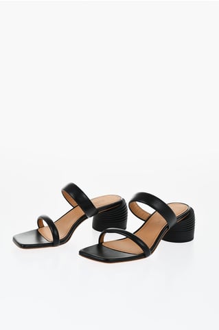 Leren SPRING sandalen met standaardhak van 6 cm in zwart